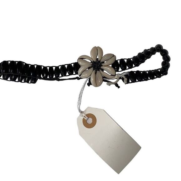 Vintage sea shell and black coral choker necklace 90s Y2K surfer VSCO beachy - Picture 3 of 3